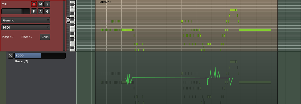 Automation: pitch bending