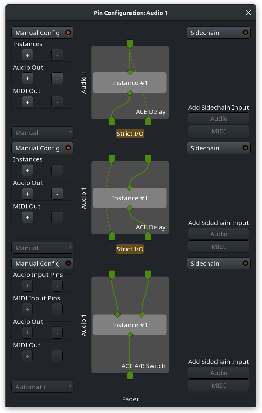 Pin Connections for ACE A/B Switch