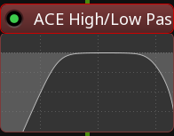 Inline ACE High/Low Pass Filter display