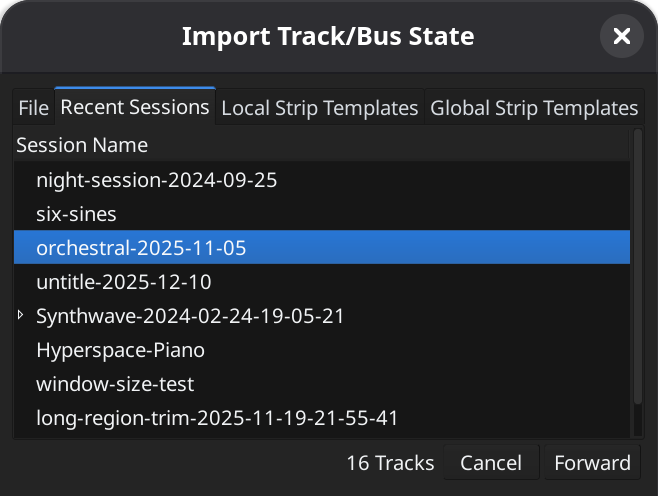 Importing Mixer Strips