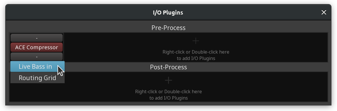 Choosing output for an I/O plugin