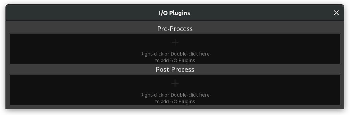 Empty slots in the I/O Plugins dialog
