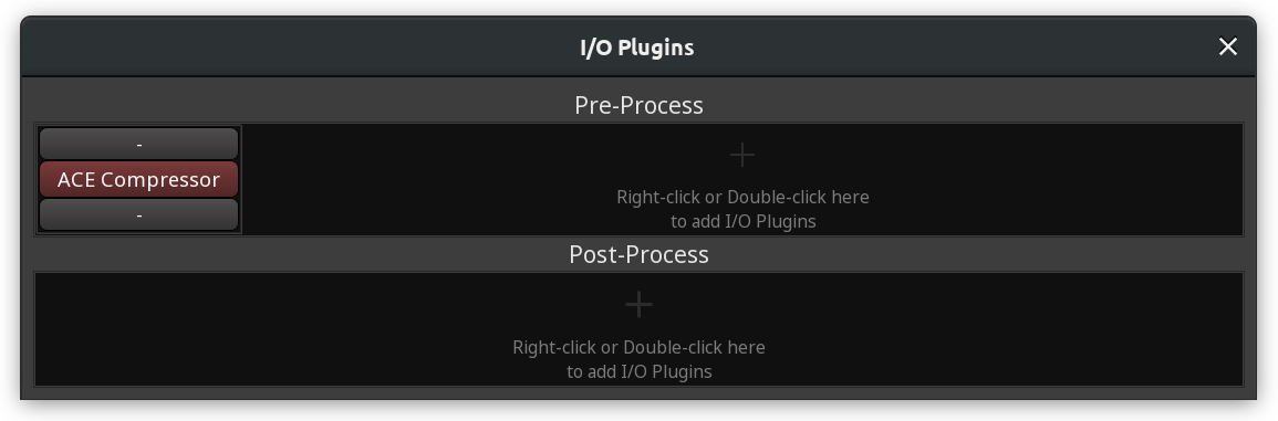 ACE Compressor added to the pre- section