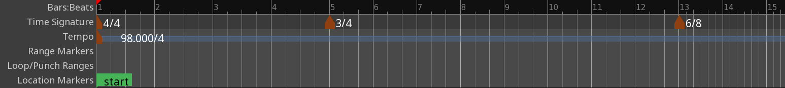 Multiple Time Signatures