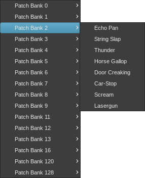 Patch Change context menu