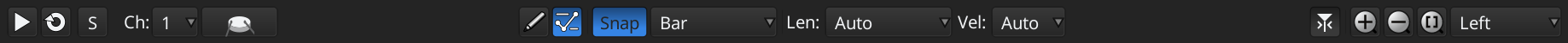Pianoroll toobar