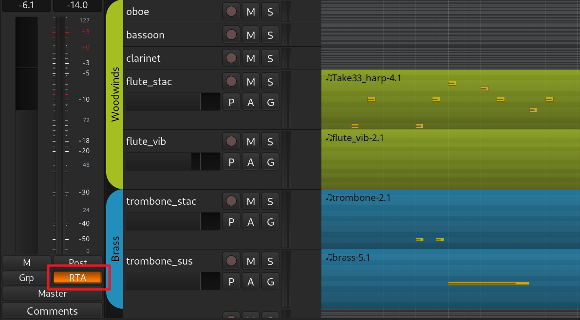 Real-Time Analyzer Button