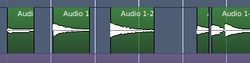 strip silence: view of the audio after
